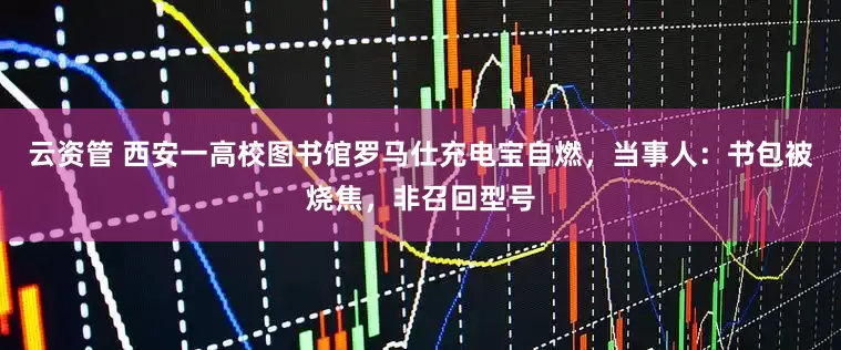 云资管 西安一高校图书馆罗马仕充电宝自燃，当事人：书包被烧焦，非召回型号