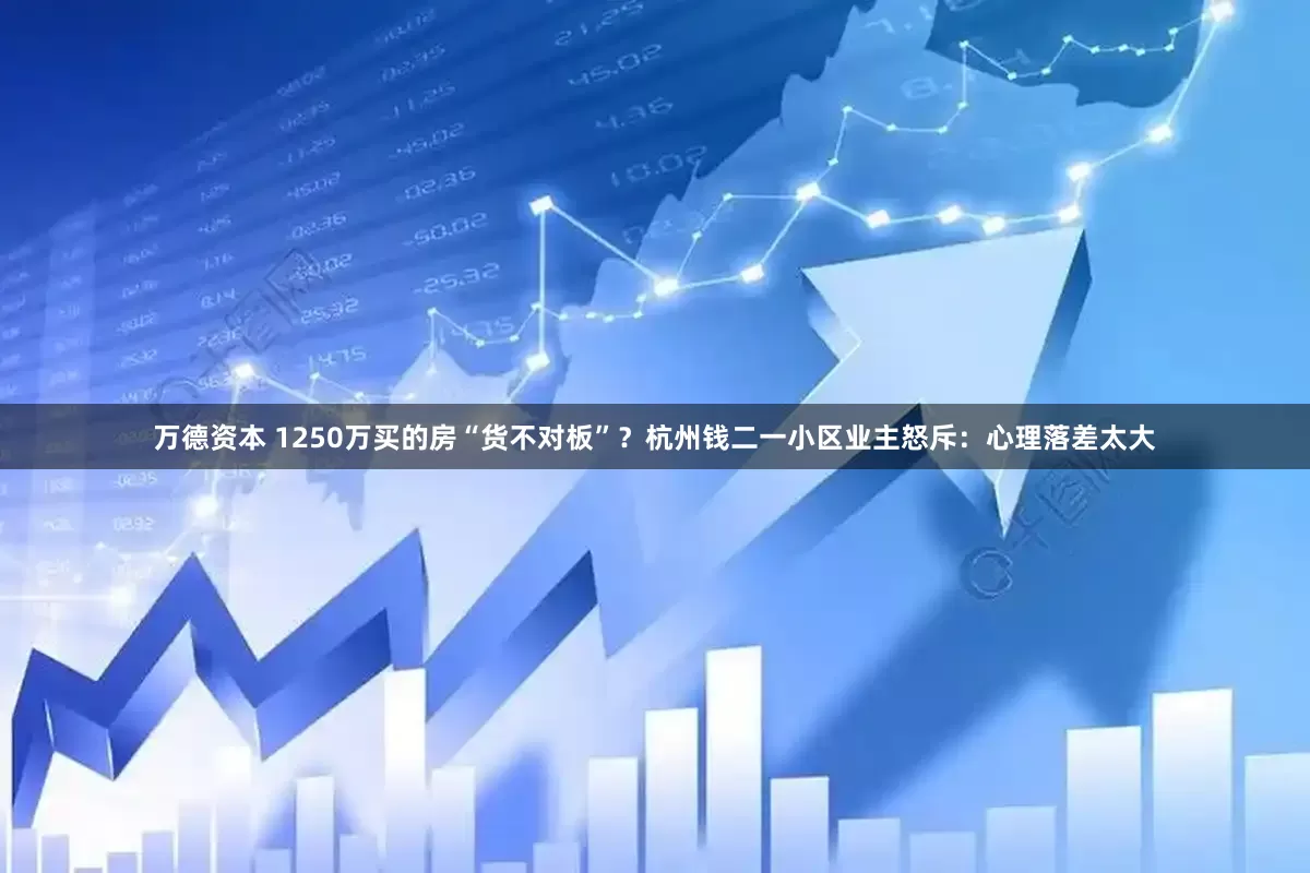 万德资本 1250万买的房“货不对板”？杭州钱二一小区业主怒斥：心理落差太大